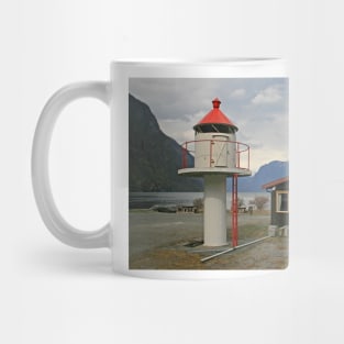 Lighthouse & Norwegian Wood Cabin Mug